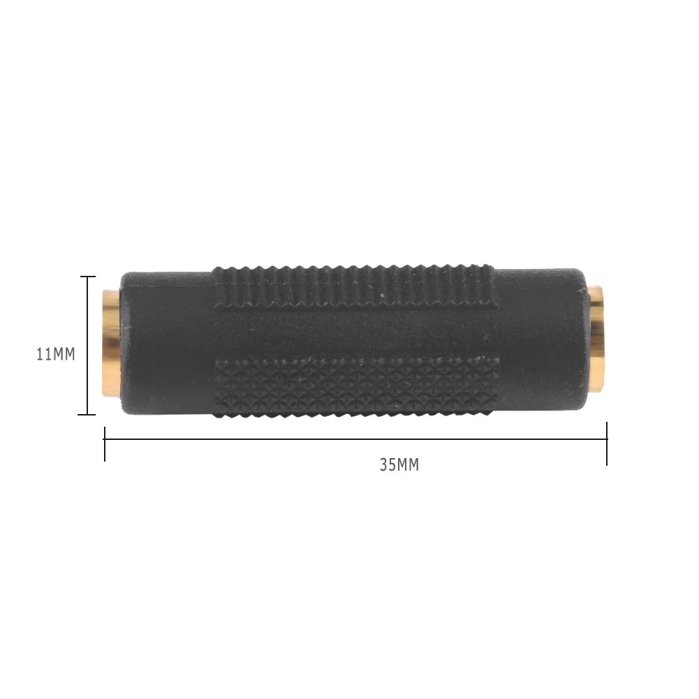 3.5 Mm Female To 3.5mm Female Jack Stereo Connector Coupler Adapter Audio Extension Cable for MP3 DVD Headphone Car