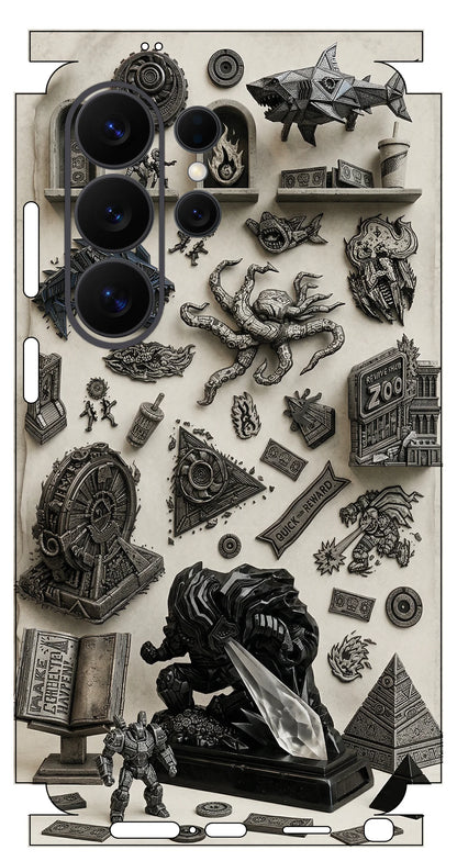 MX005 Sticker Skin for Samsung S26 S25 S24 Ultra Phone Skin Wrap Back Film S26Plus Frame Camera Protective Decal