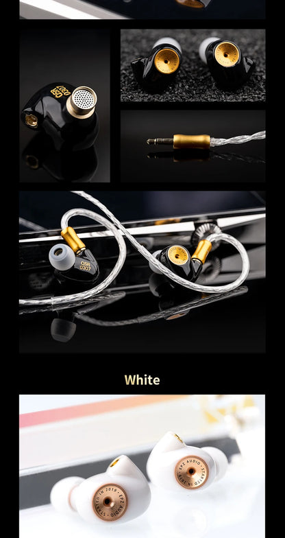 EPZ Q5 Earphones Wired HIFI Ceramic Carbon Nano Moving Coil IEM In Ear Monitor MMCX Detachable Cable Earbuds Gaming Headset