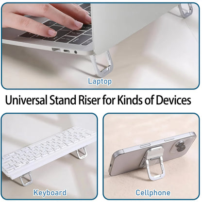 2pcs/Set Foldable Laptop Stand Portable Notebook Support Holder Adjustable Riser Cooling Bracket Universal For Laptop Tablet