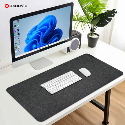 EXCO Felt Desk Mat Large Mouse Keyboard Pad Computer Desktop Protector Non-Slip Base for Office Home Durable Washable