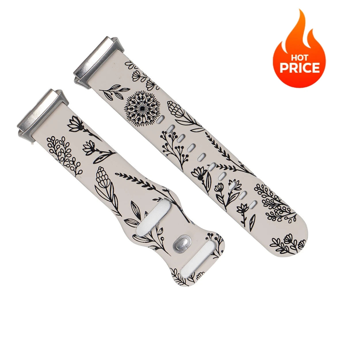 Flower Design Engraved Silicone Strap For Redmi Watch 3 /3 Lite /3 Active Two-tone Silicone Sport Strap For Redmi Watch3