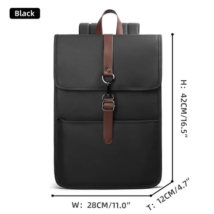 HK Classic Business Backpack For Men Casual 15.6 Inch Laptop Bag With USB Waterproof College School Bags Work Office Rucksacks