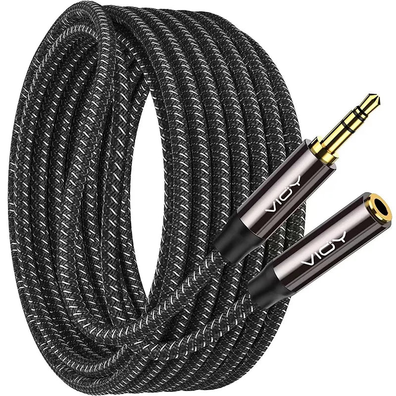 3.5mm AUX Stereo Audio Cable Male To Female Headphone Extension Cables for Earphone IPad Smartphone Tablet Media Player Etc