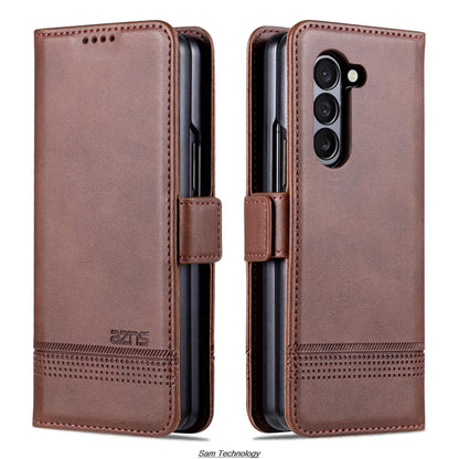 Magnetic Adsorption Leather Fitted Case for Samsung Galaxy Z Fold5 / Z Fold 5 6 7 4 3 5G Flip Cover Protective Case Fundas Coque