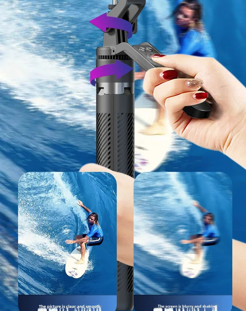 A14 Bluetooth Selfie Stick 1.8M Aluminum Alloy Tripod Stand with One-Key Pop-Up for Phone Live Streaming and Photography