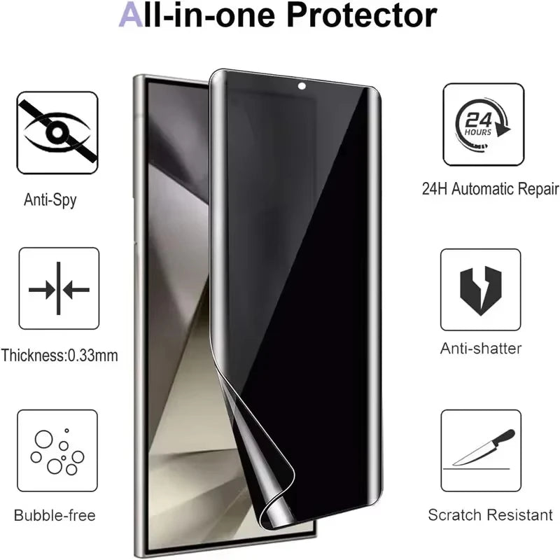 Privacy Screen Protector For Samsung A56 5g A36 A16 A26 A06 A55 A35 Galaxy S26 S25 Ultra S24 S23 FE S22 Anti-Spy Hydrogel Film