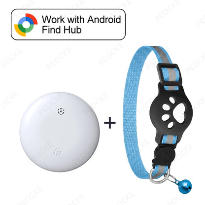 Smart Location Tag Works with Google Find Hub Android GPS Tracker With Cat Collar Item Finder Wallet Suitcase Pets Bag Luggage