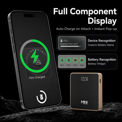 Mini 3-In-1 Powerbank For Magnetic Wireless Power Banks Portable Fast Charging External For iPhone 17 iWatch Carregador Portátil