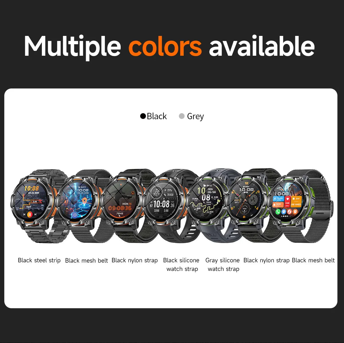 New Technology 2026 Offline Map GPS Smart Watch Men 1200mAh Battery Waterproof Compass Altimeter 100+Sports Military Smart Watch