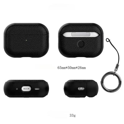 TPU Leather Case For AirPods 4 3 2 1 Earphones Protective Cases For Apple Air Pods Pro 1st 2nd Gen Cover Headset Shell With Hook