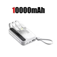 Lenovo CCC Mini Power Bank 500000mAh 4 Built in Cables Fast Charging Large Capacity Portable External Battery For iPhone Xiaomi