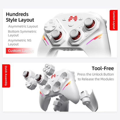 BEITONG PANGU Modular Wireless Controller, DIY Layout, Tool-Free Swap, TMR Joystick, for Switch/PC/Android/iOS