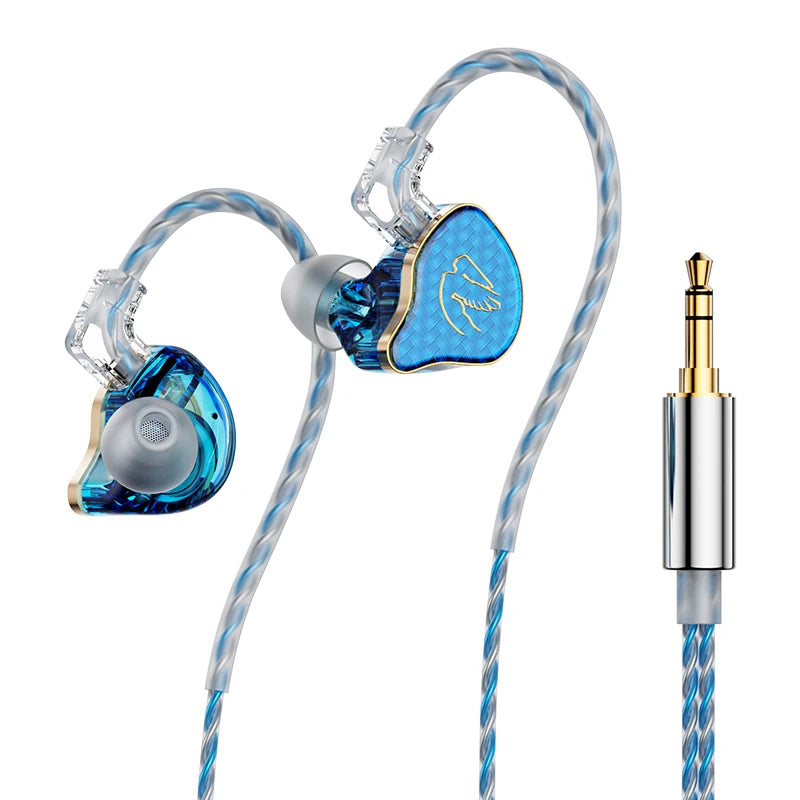 Wired Earphones for iPod, Hybrid 1DD 1BA HIFI In-Ear Headphones Deep Bass 3.5mm Detachable Cable Noise Isolation Headset