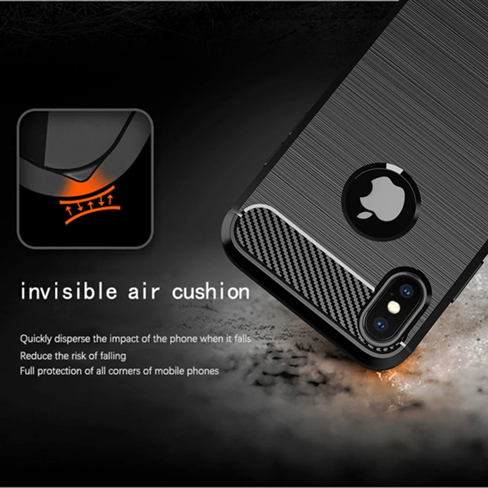Luxury Shockproof Case For iPhone XS MAX X XR 10 7 8 Plus SE 2020 2022 SE2 SE3 7plus 8plus I Phone Back Cover Woman Man Black