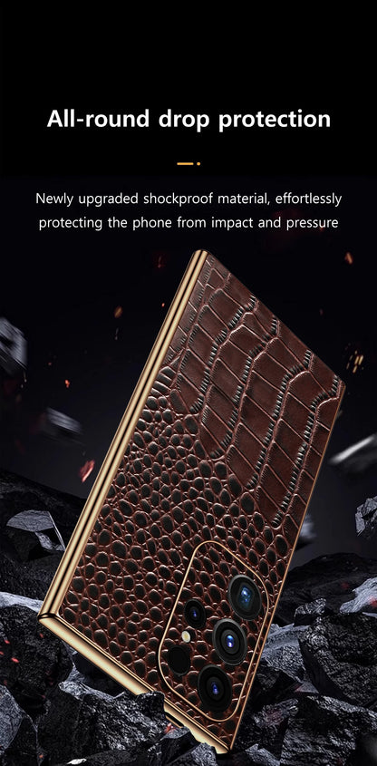 Genuine Leather Phone Case for Samsung Galaxy S 25 24 S24 S23 S25 Ultra S25ULtra S24ULtra S25 Plus Luxury Full Protection Cover