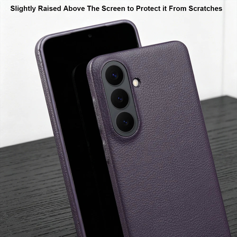 For Magsafe Case For Samsung Galaxy S26 Ultra S24 Plus S25 Edge S23 S21 S20 FE Note 20 S22 Ultra Phone Case Leather Back Cover