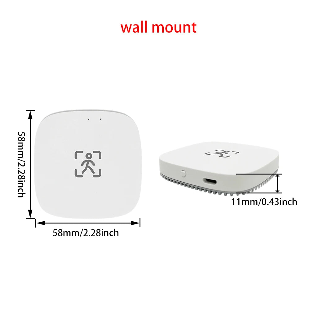 ZigBee / Wifi MmWave Human Presence Motion Sensor With Luminance/Distance Detection 5/110/220V Tuya Smart Life Home Automation
