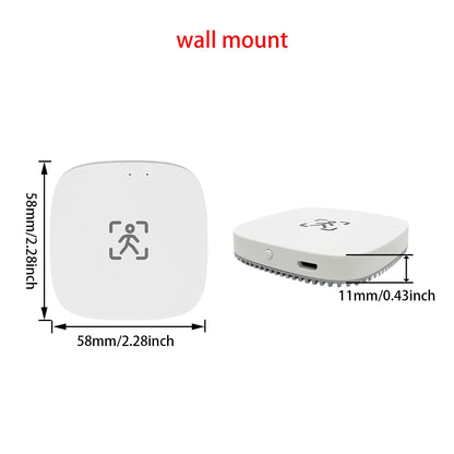ZigBee / Wifi MmWave Human Presence Motion Sensor With Luminance/Distance Detection 5/110/220V Tuya Smart Life Home Automation