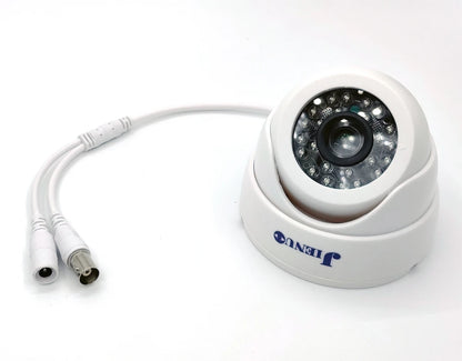 JIENUO 4K CCTV AHD 1080p Camera White Dome Security Infrared Night Vision 5MP TVI CVI 2mp Video Home Front Rear View Cam System