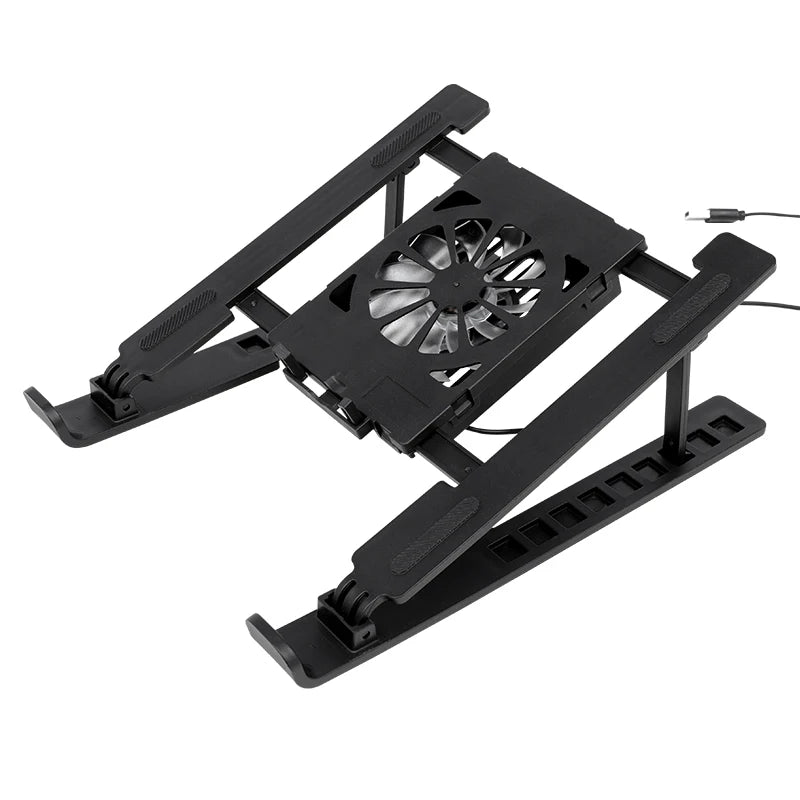Adjustable Tablet Laptop Cooling Stand with Foldable Design Portable Air-Cooled Monitor Holder for Various Scenarios