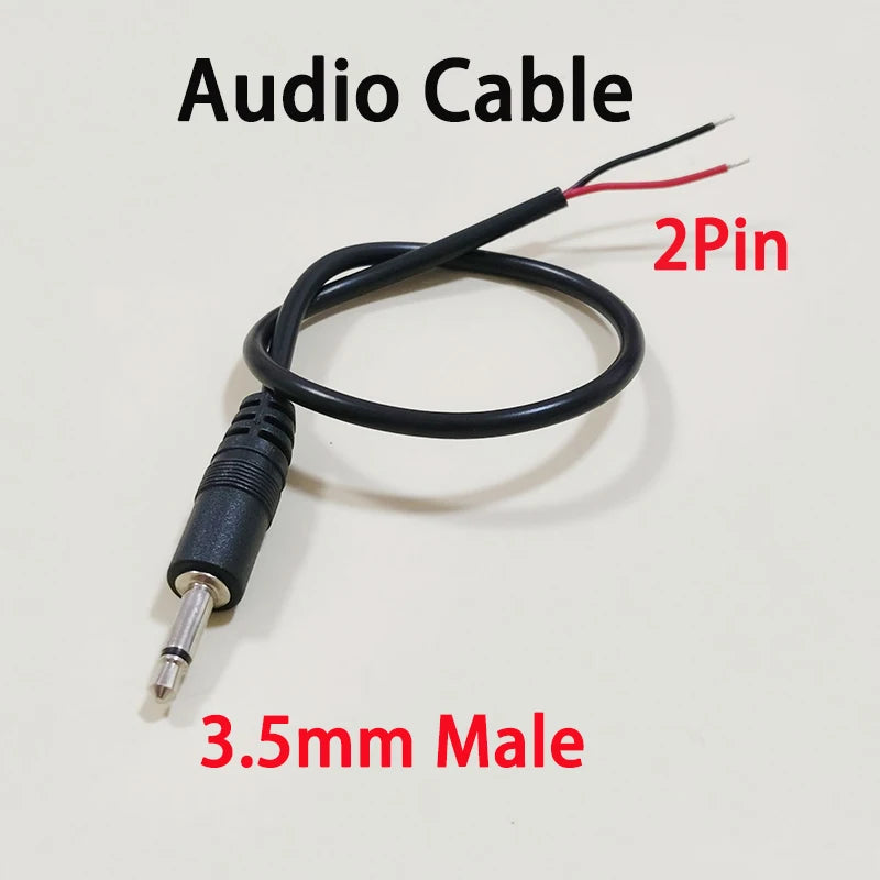 1PC 2.5mm 3.5mm Mono Stereo Male Female Plug Jack Connector 2/3/4Pin AUX Extension Wire DIY Audio Earphone Mic Repair Cable
