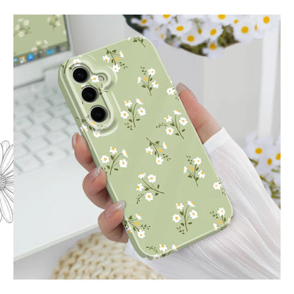 Sunshine Flower Phone Case For Samsung Galaxy S25 S24 S23 S22 S21 S20 Plus Ultra FE 5G Film Hard Cover