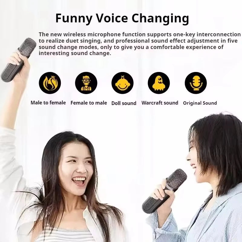 Karaoke Bluetooth Wireless Speaker With Microphone Portable Machine Caixa De Som Sound Box Music Column Blootooth Audio Coluna