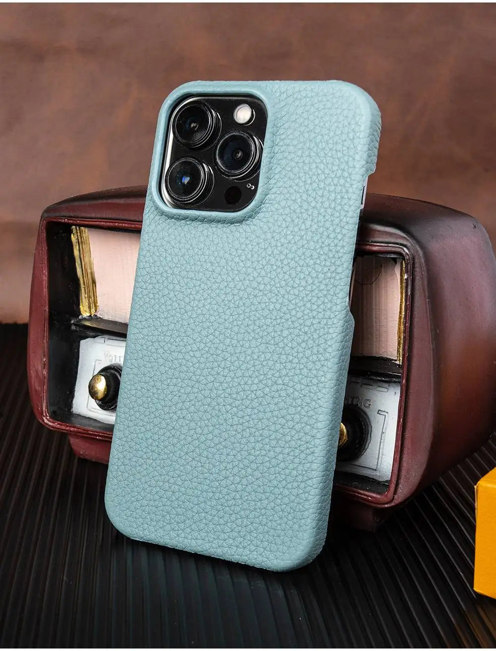 For Iphone 14 Pro Max Case Luxury Genuine Leather Cover Business Phone Cases Back Cover for Iphone 13 18Pro 15 12 XR XSMax Coque