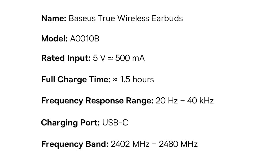 Baseus Bowie MS1 -55dB Adaptive ANC Earbuds Semi-In-Ear Wireless Bluetooth 6.0 Earphones Stable Fit Ear Hi-Res Audio Headphone