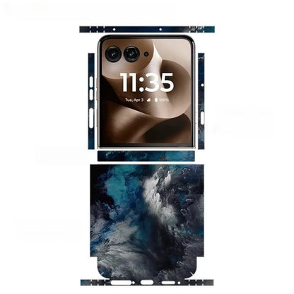 Colorful Anti-Scratch Phone Skin For Motorola Razr 40 50 Ultra Back + Hinge Decal Matte Film For Moto Razr 40 50 Decal Sticker