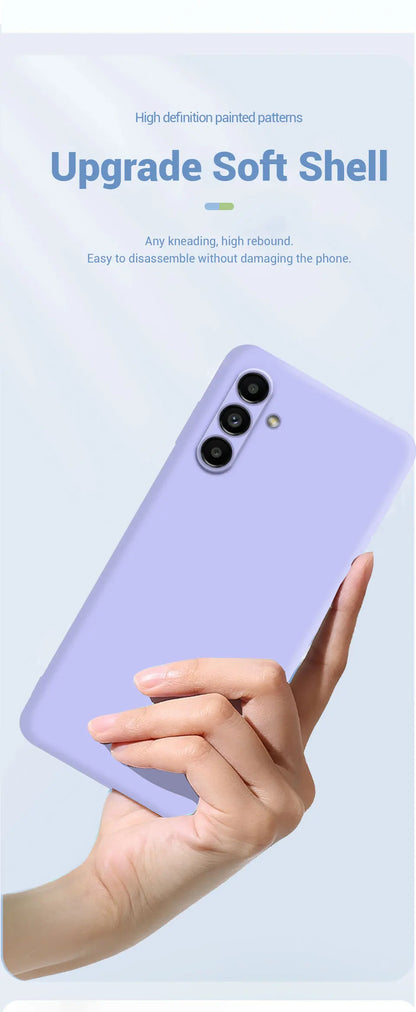 Liquid Soft Silicone TPU Case For Samsung Galaxy S20 S21 S22 S23 S24 S25 Plus Note 20 Ultra S21 FE 5G Back Cover Fundas
