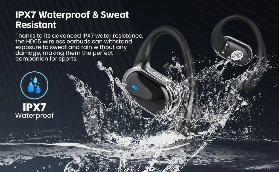 2026 New Open Ear OWS Earphones Bluetooth 6.0 Wireless Headphones HiFi Sound Headset Touch Control TWS Earbuds 60 Hours Playback