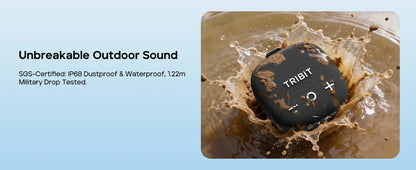 Tribit StormBox Micro 3 Wireless Speaker,13W XBass Sound,BT 6.0, 24H Playtime,IP68,TWS,Strap & Magnetic Mount for Bike/Outdoor