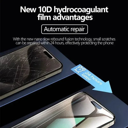 5 Pcs Hydrogel Film For iPhone 17 16 16e 15 14 13 12 11 Pro Max Plus 12 13 Mini 7 8 Plus SE XR XS Full Cover Screen Protector