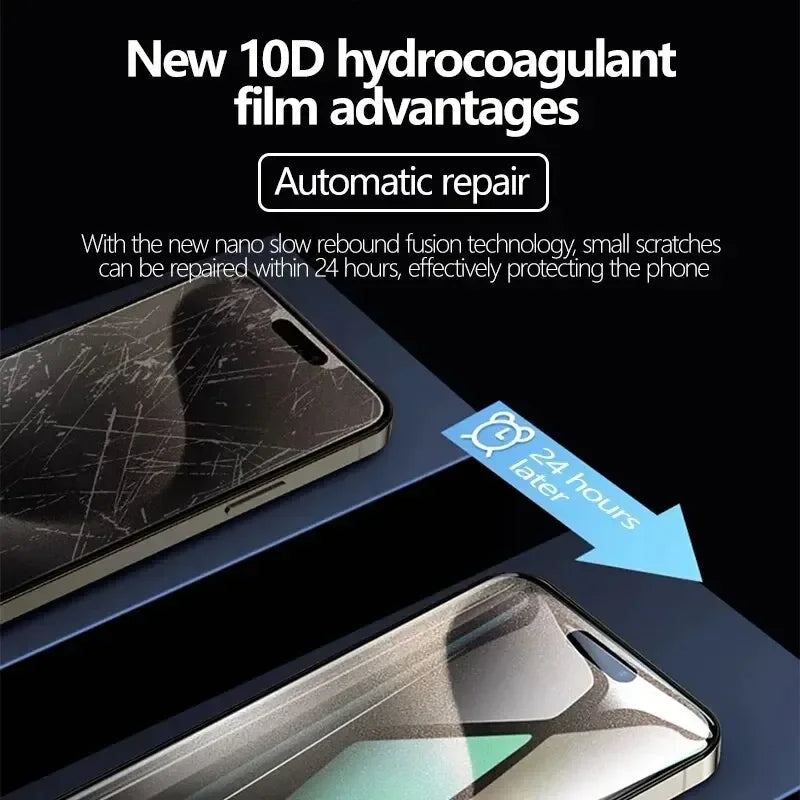 5 Pcs Hydrogel Film For iPhone 17 16 16e 15 14 13 12 11 Pro Max Plus 12 13 Mini 7 8 Plus SE XR XS Full Cover Screen Protector