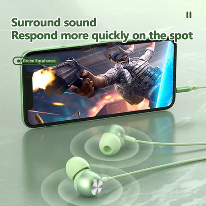 Wired Headphones For Apple iPhone 15 16 E Pro Max Plus iPad USB C In-Ear Earphones HiFi Surround Sound Music Type C Wired Earbud