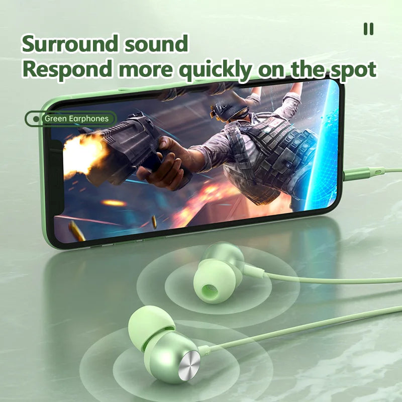 Wired Headphones For Apple iPhone 15 16 E Pro Max Plus iPad USB C In-Ear Earphones HiFi Surround Sound Music Type C Wired Earbud