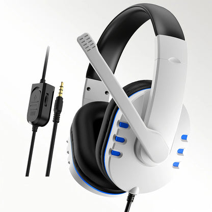 7260 Wired Headphones with Microphone，Suitable for work meetings、Study Recording、Entertainment Games，Compatible：PS4/PS5/Xbox One