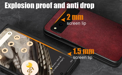 PU Leather Case for Google Pixel Fold 5G Simply Business Style Hard PC with PU 2in1 Material