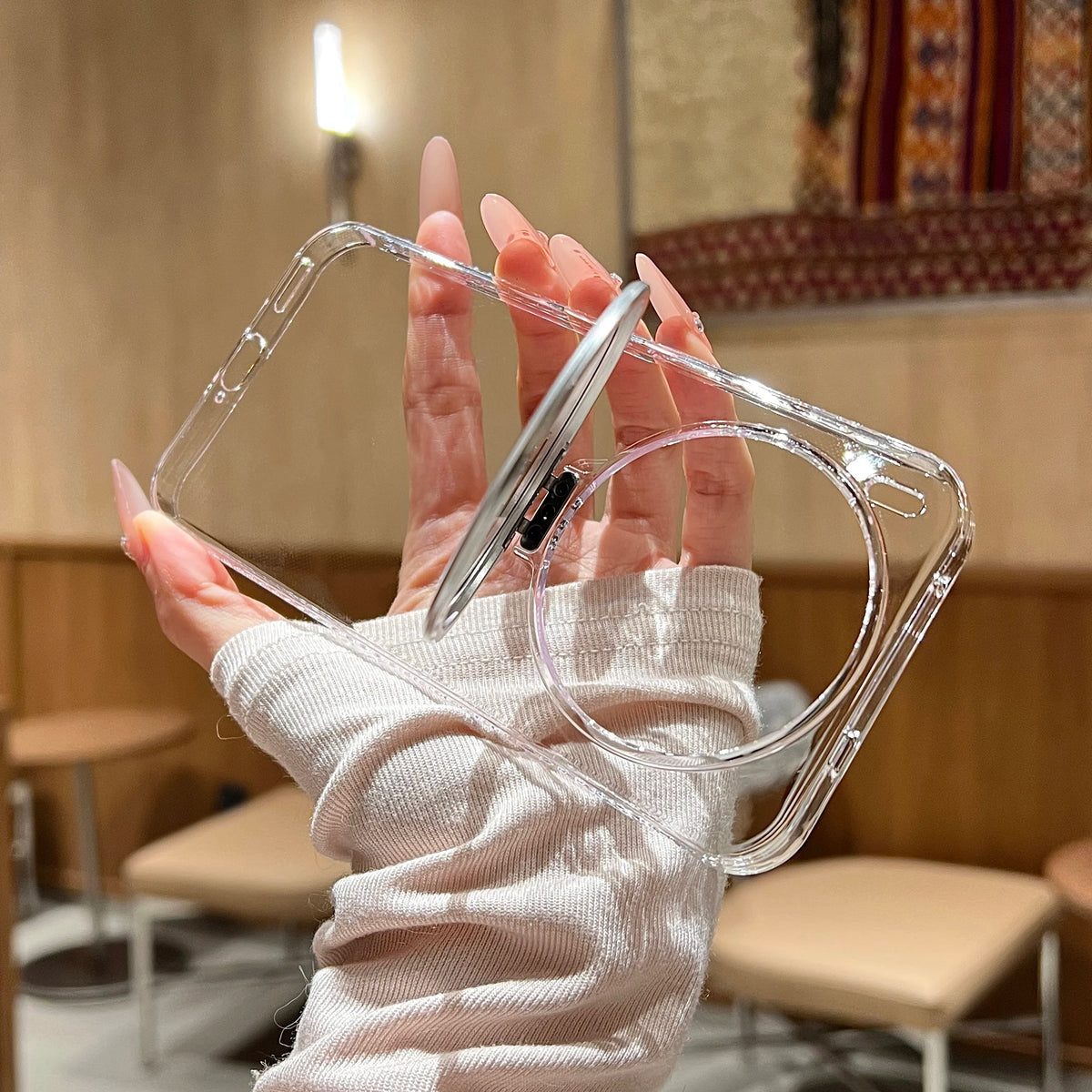 For VIVO X300 Ultra X300 Pro Case Acrylic Skin-friendly Transparent Lens Holder PC Cover For VIVO X300S Shockproof Funda