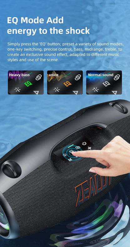 ZEALOT S89 Wireless Speaker 250W Portable Outdoor with RGB Color Lights Long 48000mAh Battery up to 8 Hours Playtime