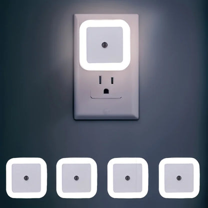 4pcs Modern LED Night Lights Plug into Wall, Motion Sensor Night Light Plug in Corridor, Bedroom, Staircase, Kitchen, Bathroom