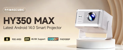 Magcubic 8K Projector HY300Pro+ Voice Control Projector Android 14 Beam 8000 Lumens Wifi6 BT5.4 Outdoor 8K Projector Portable Add Airmouse