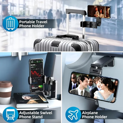 Foldable Rotatable Holding Phone Holder Support Airplane Stand Cell Mobile Desk Portable Travel Stand Train Seat  Phone Holder