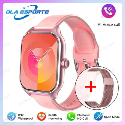 2026 New Smart Watch For Android IOS 2.01Inch Color Screen Bluetooth Call Blood Oxygen/Pressure Monitoring SmartWatch Women HT30