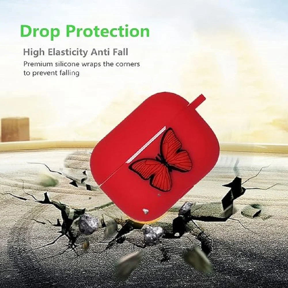 Airpods Pro2 Generation Protective Case 2023 Cute Cartoon 3d Butterfly Charm Soft Silicone