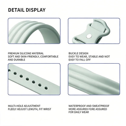 Silicone Loop Sports Watch Strap for Google Fitbit Air Rubber Bracelet Breathable Band Wristband Correa Replacement Accessories