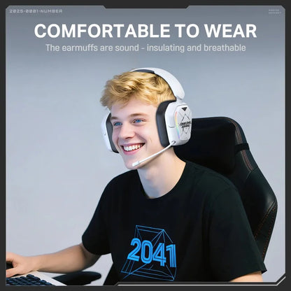 ONIKUMA GT883 Wireless Headset Gaming Headphones Four Mode Bluetooth 5.4 2.4G Low Latency RGB Light Foldable Earphones With Mic