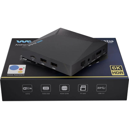 We2USat K3 PRO Smart Android TV Box 6K HDR Build in WiFi-6 2.4GHz/5GHz BT 5.0 4GB+32GB Streaming Media Player PK Vseebox V5 PRO